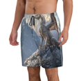thumbnail image 2 of Logiee Silver Dragon Mountain Peaks Print Mens Swim Trunks Quick Dry Board Shorts,Breathable Hawaii Beach Shorts Swimwear Bathing Suits-3X-Large, 2 of 6