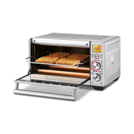 Breville - the Smart Oven Air Fryer Compact, 0.5 Cubic Feet Toaster Oven - Brushed Stainless Steel