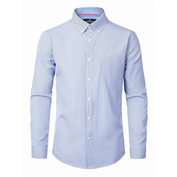 sogami Men's Plaid Shirt Casual Long Sleeve Button Down Shirt Regular Fit