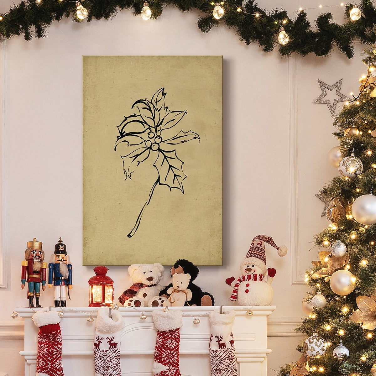 Holly Branch II- Gallery Wrapped Canvas