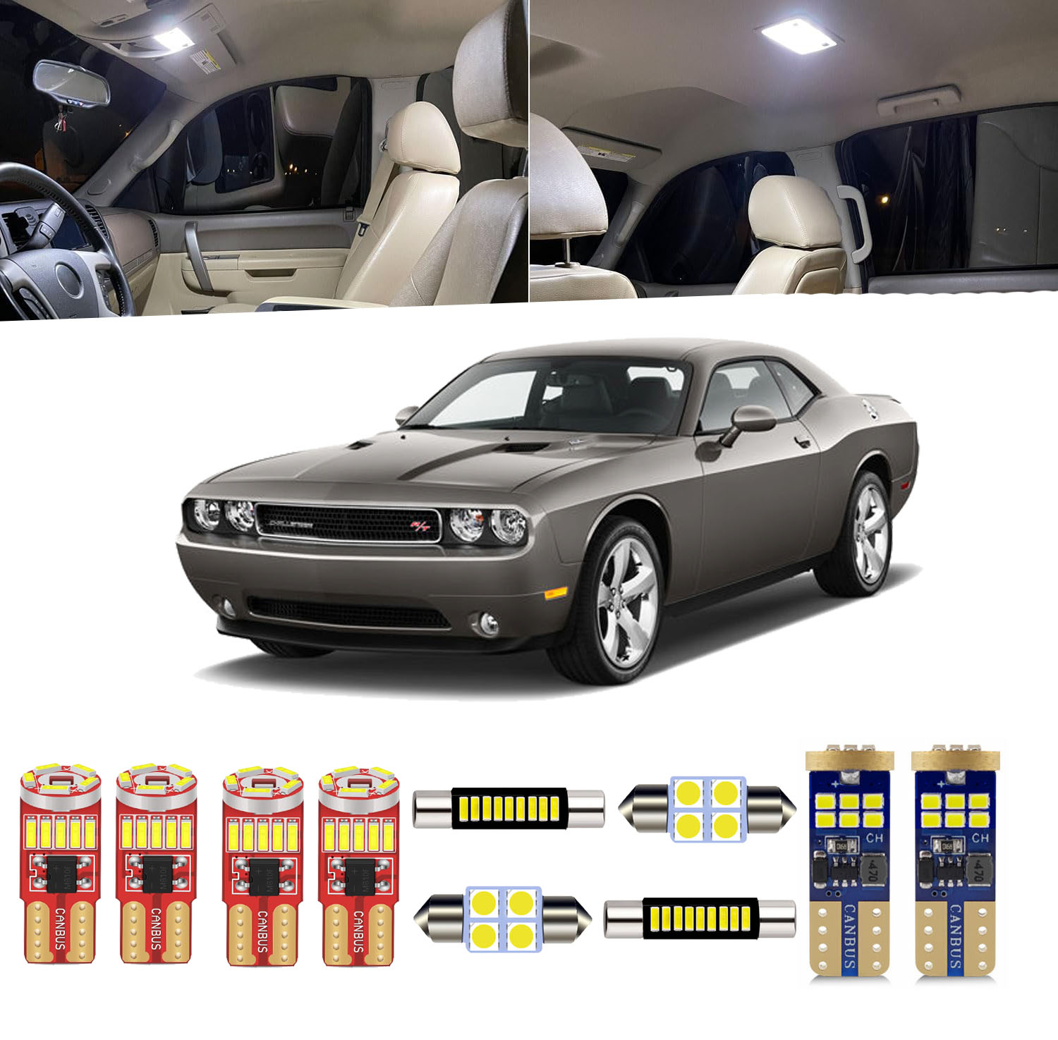 Kit LED Intérieur Pour BMW Z4 E85/E86 2003-2008 - 9 Ampoules Blanc 6000K, Plug & Play, Plus Lumineux