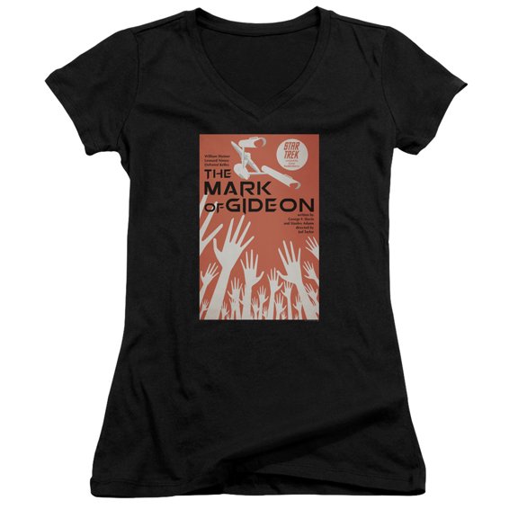 Star Trek Tos Episode 71 Junior Women's V-Neck T-Shirt Black