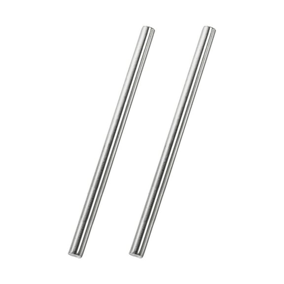 8mm x 200mm 304 Stainless Steel Solid Round Rod for DIY Craft - 2Pcs