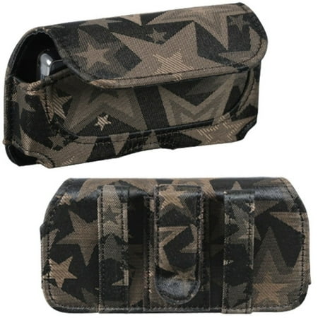 Insten Horizon Pouch Case 723206 Gold Black Stars For Samsung M800 Instinct i910 Omnia