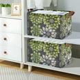 thumbnail image 2 of Yayeee Foldable Storage Basket for Shelves with Handles Set of 2 Waterproof Cloth Bins, Gray Floral, 2 of 7