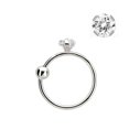 thumbnail image 2 of Nose hoop ring 14 karat solid white gold, 2 of 2