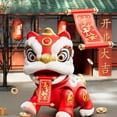 thumbnail image 6 of CREATITOY Chinese Style Lion Dance Plush Doll with Music & Light Festive Home Decor Toy, 6 of 8