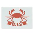 thumbnail image 1 of Crabs Cutting Board, Exotic Aquatic Animal in Red Marine Cuisine Ocean Wildlife Shellfish, Decorative Tempered Glass Cutting and Serving Board, Large Size, Scarlet White, by Ambesonne, 1 of 1