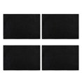 thumbnail image 2 of 4 Pieces Linen Double Layer Placemats Tableware Cup Dining Table Place Mats Washable Tableware Cutlery Stain-resistant Pad Home Black, 2 of 8