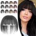 thumbnail image 2 of Long Straight Clip in Topper Toupee Hairpiece Bangs Synthetic Hair Extensions > R8Q3, 2 of 9