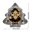 thumbnail image 2 of Stylish Metal Hanging Christmas Tree Wind Spinner - Elegant Intricate Snowflake Patterns Layered White Lines Perfect for Garden Decor, 2 of 7