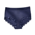 thumbnail image 3 of Bxsruta Women's Plus Size High Waist Seamless Breathable Lace Thong for Everyday Comfort, 3 of 8