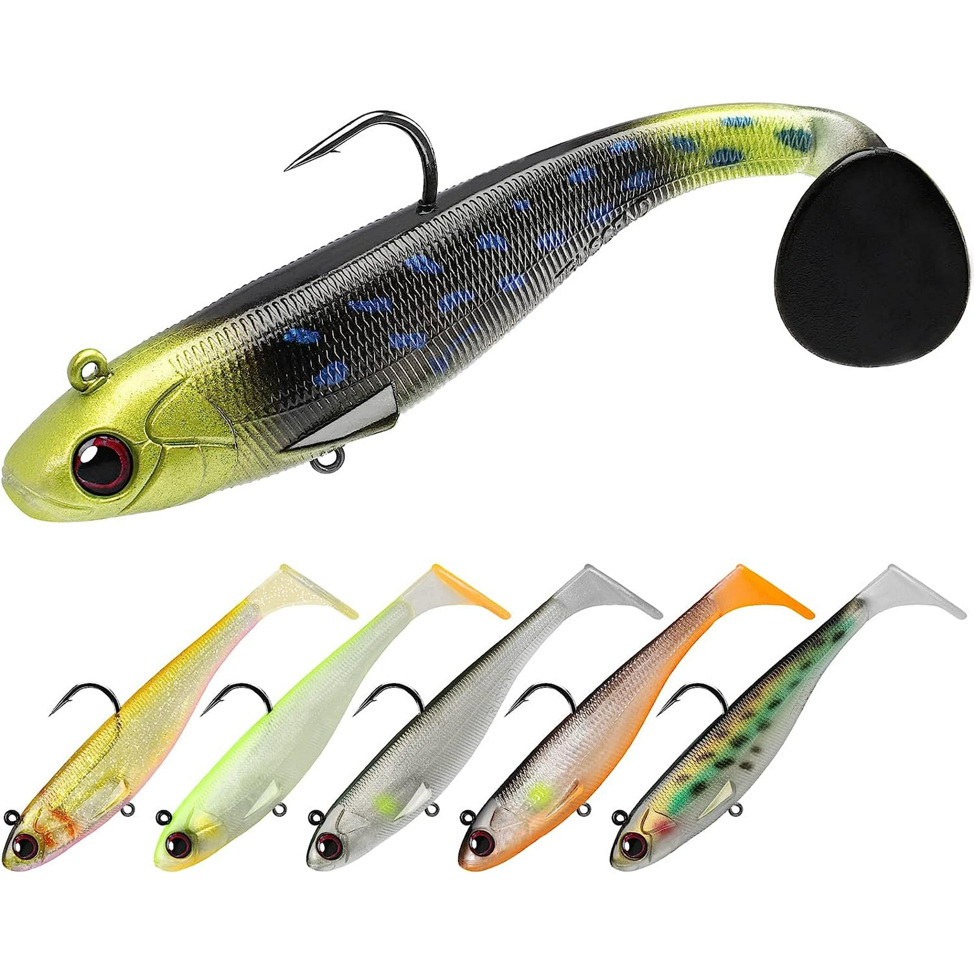 shiyou-Easy Catch Pre-Rigged Soft Lures, Unique Vibrating Swim