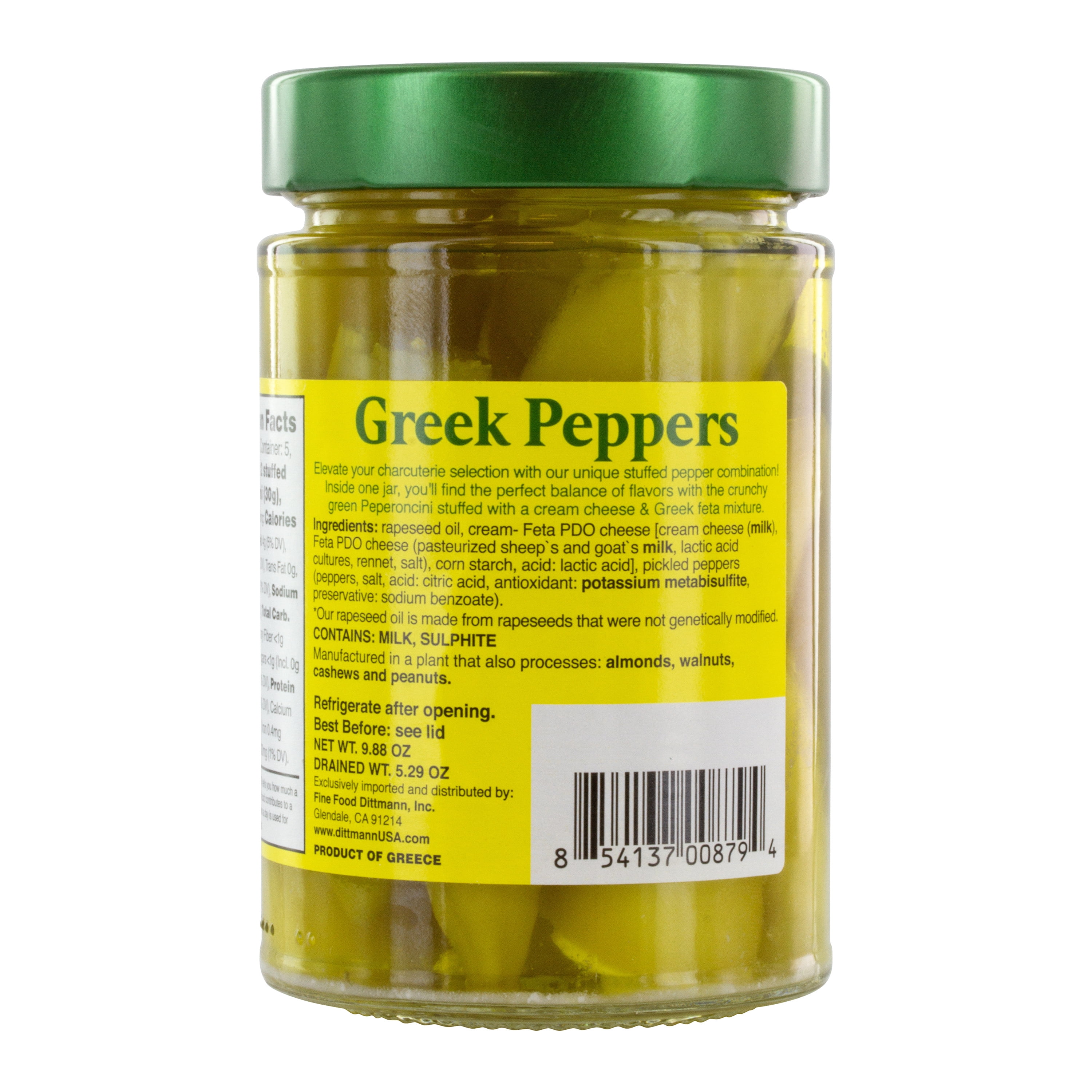 (3 pack) Fine Food Dittmann Long Stuffed Greek Peppers