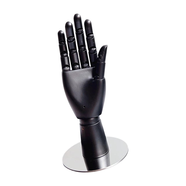 segolike Manikin Hand Model Moveable 10" Art Mannequin Hand for Sketching Jewelry Display Black