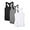 Black/Gray/White, variant on icyzone Workout Tank Tops for Women - Racerback Athletic Yoga Tops, Running Exercise Gym Shirts(Pack of 3)
