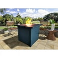 thumbnail image 2 of Belmont Home Belitung Square Metal Fire Pit Table with Glass Rocks in Black, 2 of 8