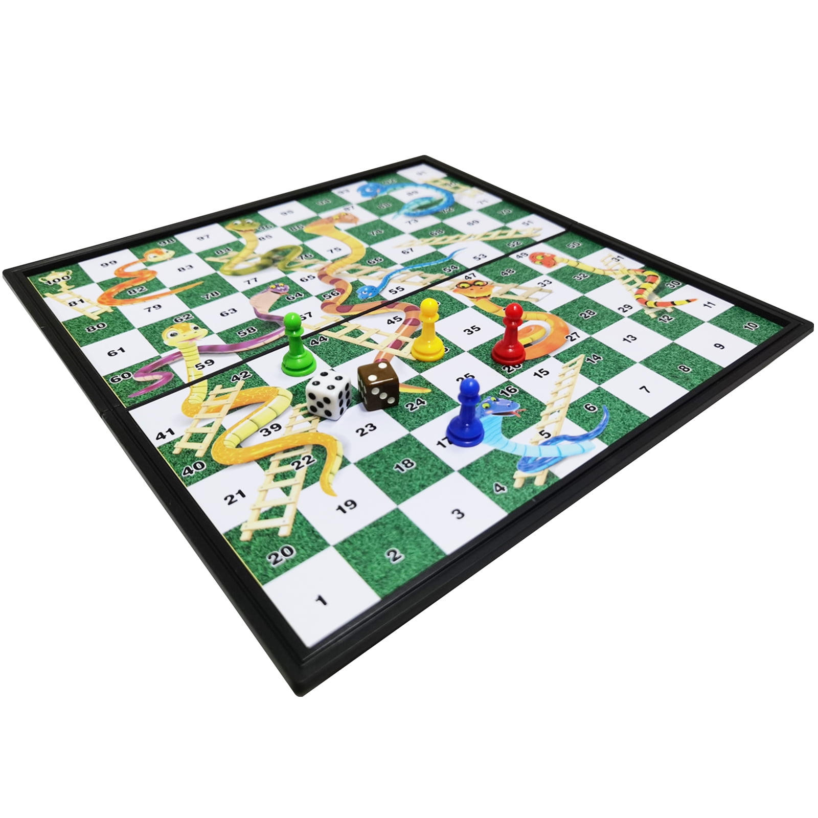 Jogo de tabuleiro Magnetic Snakes and Ladders - 9,6 polegadas