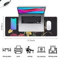 thumbnail image 5 of Chic Extended Mouse Pad - Black Flower Pattern, Large 31.5 x 11.8 Inch - Excellent Gaming Mousepad & Desktop Decor - Suitable Office Accessory for Men & Women - Fits Laptop & Keyboard, 5 of 7
