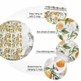 thumbnail image 3 of Orange Bathroom Shower Curtains with 12 Hooks Polyester Waterproof Shower Curtain for Stalls and Bathtubs Green Botanical Watercolor Summer Fruits Decorative Bathroom Privacy Curtain 72x96 Inches, 3 of 9