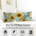 thumbnail image 3 of Boho Sunflower Body Pillow Cover – Soft & Breathable, Hidden Zipper, 20"x54", Vintage Floral Print with Butterflies & Bees – Gift for Side Sleepers, Pregnancy, Farmhouse Decor, 3 of 7