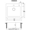 thumbnail image 2 of Ruvati USA RVM5025 25 x 22 in. Drop-in Topmount 16 Gauge Stainless Steel Single Bowl Kitchen Sink, 2 of 7