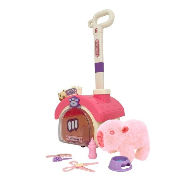 Capibara Mascota Electrónica Movimiento/Sonido Casita Móvil rosa