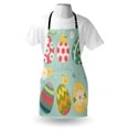 thumbnail image 3 of Easter Apron Easter Eggs with Flowers Zigzags Lines and Polka Dots Pattern Colorful Arrangement, Unisex Kitchen Bib Apron with Adjustable Neck for Cooking Baking Gardening, Multicolor, by Ambesonne, 3 of 3