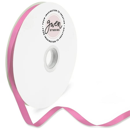 UPC: 0810056349196 | Hot Pink Grosgrain Ribbon for Crafts and Bows  3/8  x 100 Yards by Gwen Studios