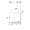 thumbnail image 3 of CWI Lighting Lava Integrated LED Brass Chandelier, 3 of 8