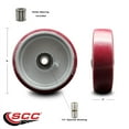 thumbnail image 2 of SCC-6" Poly on Aluminum Wheel Only w/Roller Bearing- 1/2" Bore-1200 lbs Capacity, 2 of 2