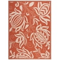 thumbnail image 2 of Safavieh Courtyard Crystal Floral Indoor/Outdoor Area Rug, Terracotta/Natural, 9' x 12', 2 of 7
