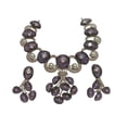 thumbnail image 4 of RinGold Necklace Set with Blue Rhodium Cubic Zirconia and Pearls, Brass, 4 of 4