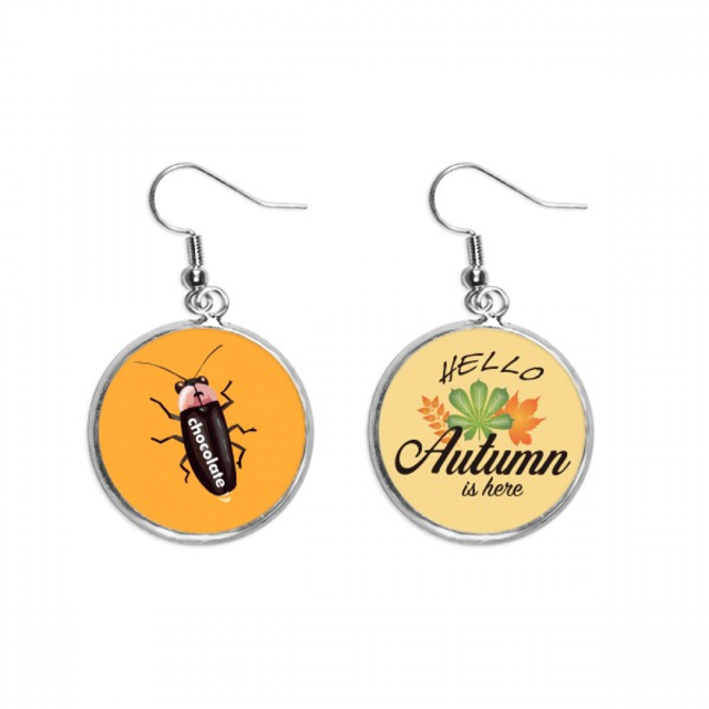 ¡Cucaracha! Cucaracha! Pendiente del lóbulo de la joyería del pendiente de la hoja del otoño Unbranded M