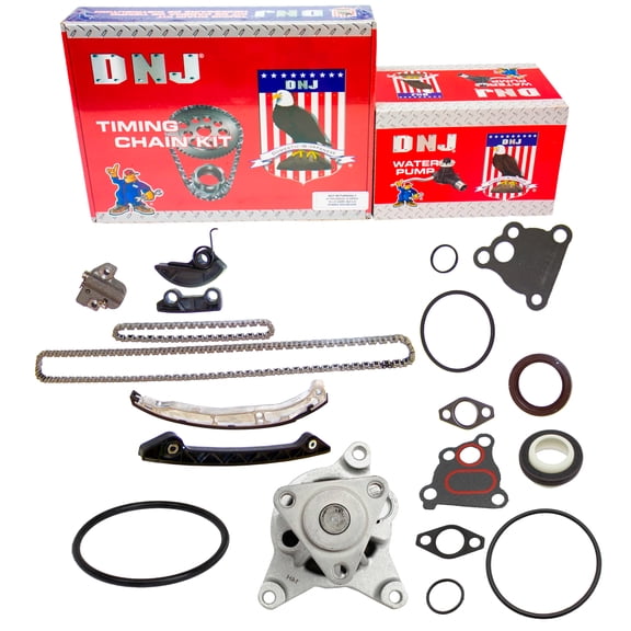 DNJ TK435BWP Timing Chain Kit with Water Pump Fits Cars & Trucks 06-07 Mazda 2.3L L4 DOHC 16V