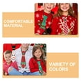 thumbnail image 3 of 5 corbatas navideñas divertidas para hombre, corbatas rojas con copos de nieve, corbatas festivas y elegantes para celebraciones y fiestas, 3 of 7