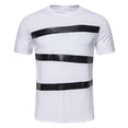 thumbnail image 2 of Hinvhai Men's Leather Three Piece Crew Neck Short Sleeved T Shirt Mens Pocket T Shirts Multiple Pack White 8(XL), 2 of 6