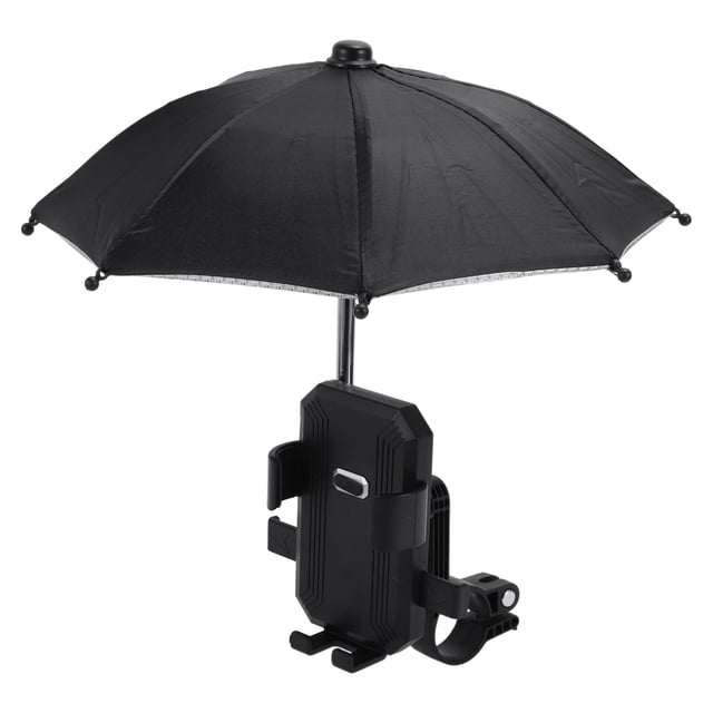 Soporte para teléfono de motocicleta Unique Bargains para manillar, compatible con teléfonos de 4.7 a 7.2 pulgadas, color negro