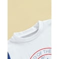thumbnail image 6 of Arvbitana Newborn Baby Boy Girl 4th of July Romper Short Sleeve Color Block Bubble Bodysuit Cute Summer Jumpsuit Independence Day Clothing 0-24 Months, 6 of 9