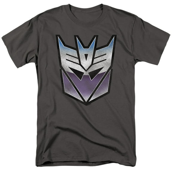 Transformers Vintage Decepticon Logo S/S Adult 18/1 T-Shirt Charcoal