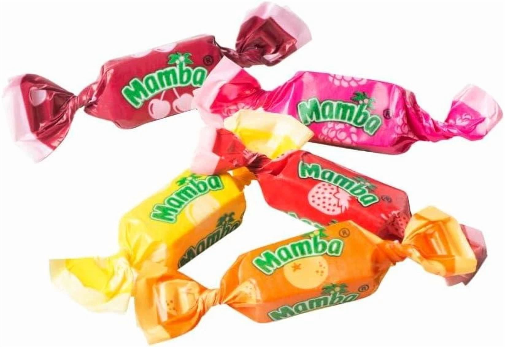 Mamba Fruit Chews Assorted, 5 Fruit Flavors Mix, Individually Wrapped, Bulk Nostalgia Retro Candy (4 Pounds)