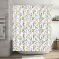 thumbnail image 5 of Rateoe Floral Shower Curtain - Fancy Bathroom Shower Curtain Sets - Waterproof Shower Curtain with Hooks with 12 Plastic Hooks 72x72 Inches, 5 of 5