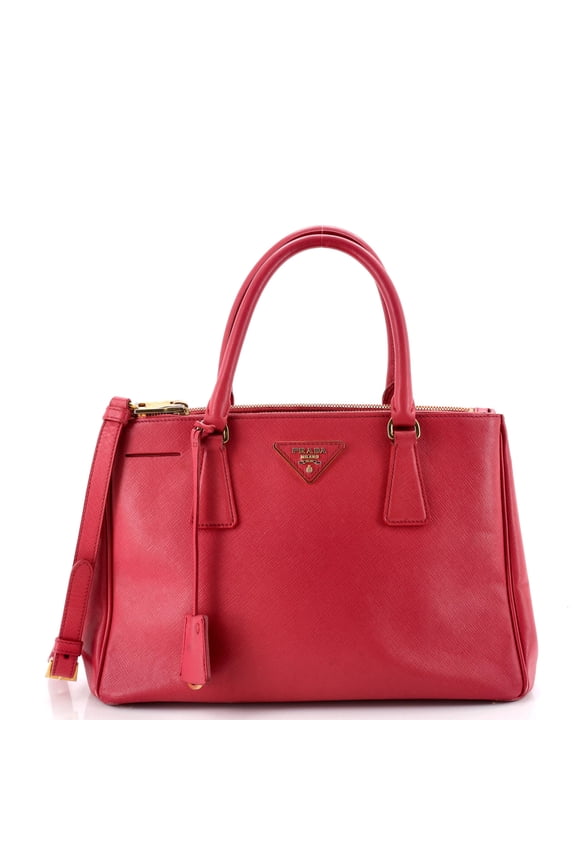 Pre-Owned Double Zip Lux Tote Saffiano Leather Medium By Rebag