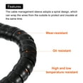 thumbnail image 4 of Spiral Tube Wrap 8Pcs Cable Management Sleeve 6.6ft 30mm ID Flexible PP Computer Wire Power Cable Gas Pipe Black, 4 of 5