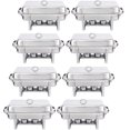 thumbnail image 2 of HomGarden 8 Pack 8QT Full Size Chafing Dish, Stainless Steel Chafer Buffet Sets, Silver, 2 of 10