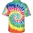 thumbnail image 2 of Tie Dye Mens Hawaiian Shirt Short Sleeve Casual Button Up Tropical Summer Beach Shirt, 2 of 9