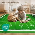 thumbnail image 4 of ODIKA 9'x12' Washable Area Rug Non-Shedding, Easy Care Football Field Sport Theme Design With Yard Line Stripes And End for Master Suite, California King, Under Bed, 4 of 7