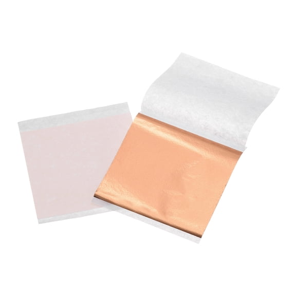 100pcs Foil Candy Wrappers, 3.5 x 3.5 Inch Chocolate Bar Wrappers, Aluminum Foil Paper for Caramel(Rose Gold)