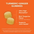thumbnail image 5 of Qunol Turmeric and Ginger Gummies, Gummy with 500mg Turmeric + 50mg Ginger,  For Joint Support Supplement, Ultra High Absorption Tumeric and Ginger, 5 of 10