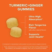 Qunol Turmeric and Ginger Gummies, Gummy with 500mg Turmeric + 50mg Ginger, For Joint Support Supplement, Ultra High Absorption Tumeric and Ginger